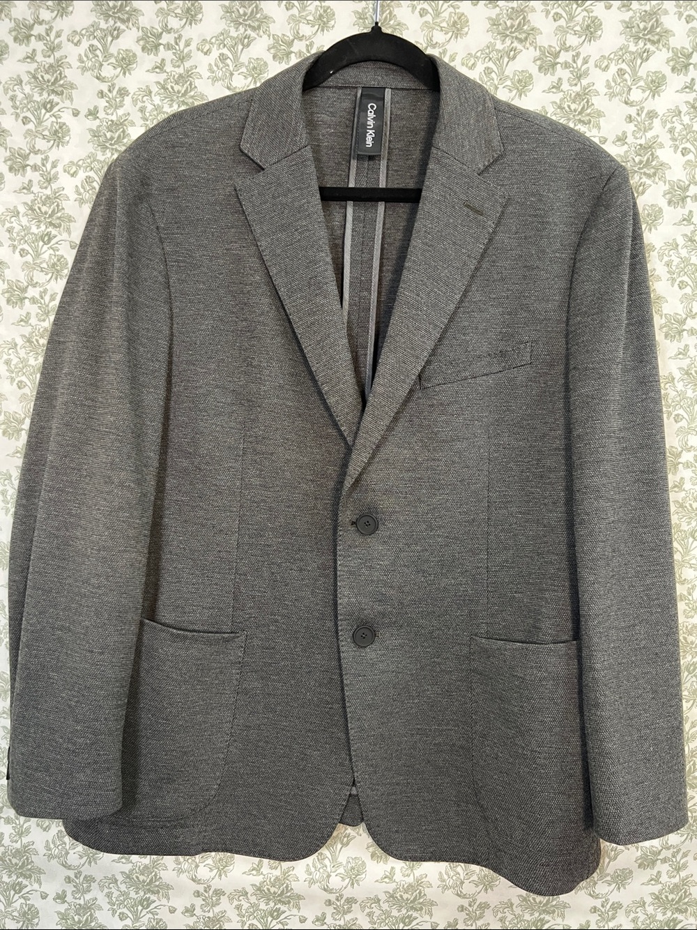 Calvin Klein Gray Knit Sport Coat Blazer